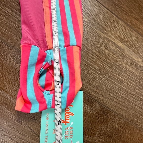 Haley & The Hound Women's Striped Long Sleeve Rashguard Athletic Shirt Sz Small - Picture 9 of 10